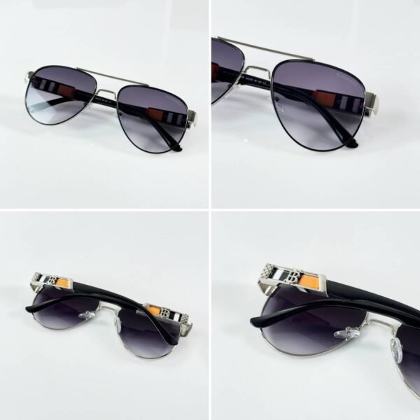 First Copy Burberry 5086 Silver Black DC Sunglasses