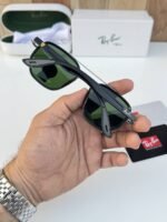 First Copy RayBan 30165 Silver Green Sunglasses