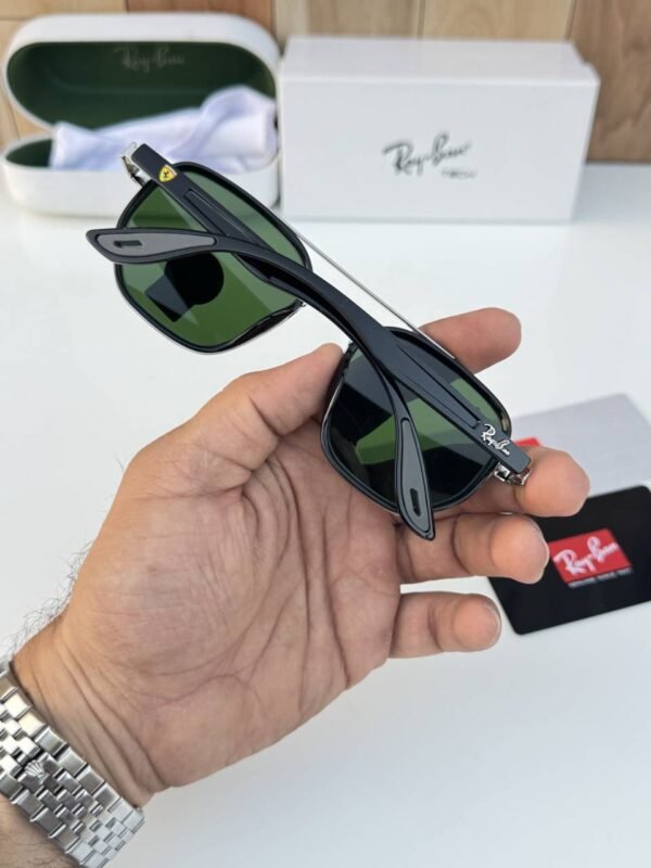 First Copy RayBan 30165 Silver Green Sunglasses