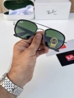 First Copy RayBan 30165 Silver Green Sunglasses