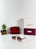 First Copy Gucci 2005 Gold Brown Sunglasses