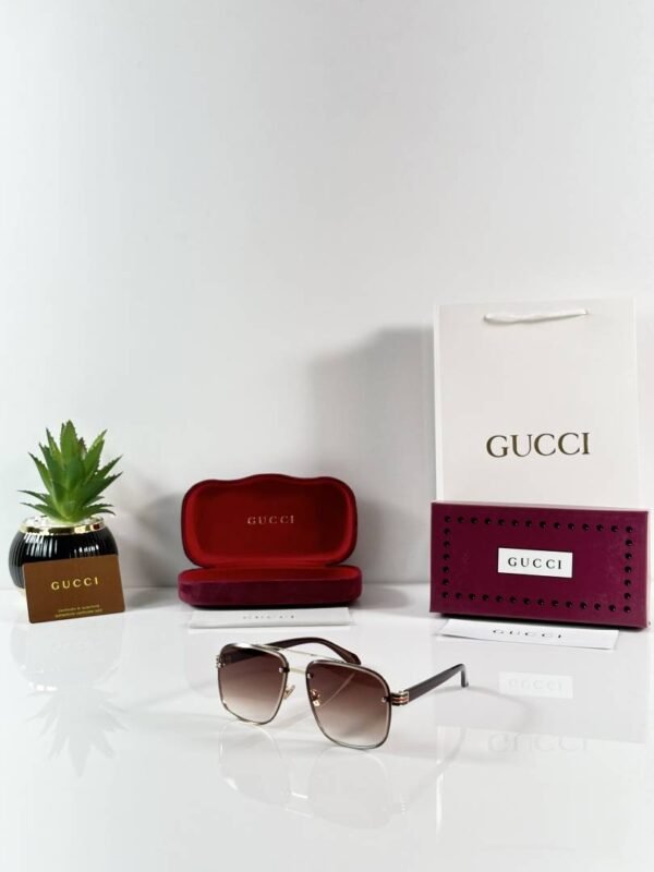 First Copy Gucci 2005 Gold Brown Sunglasses