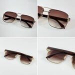 First Copy Gucci 2005 Gold Brown Sunglasses