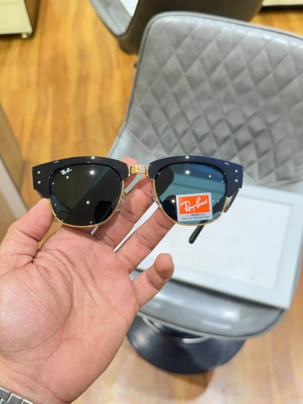 First Copy RayBan 316 Mega Clubmaster Black Gold Sunglasses