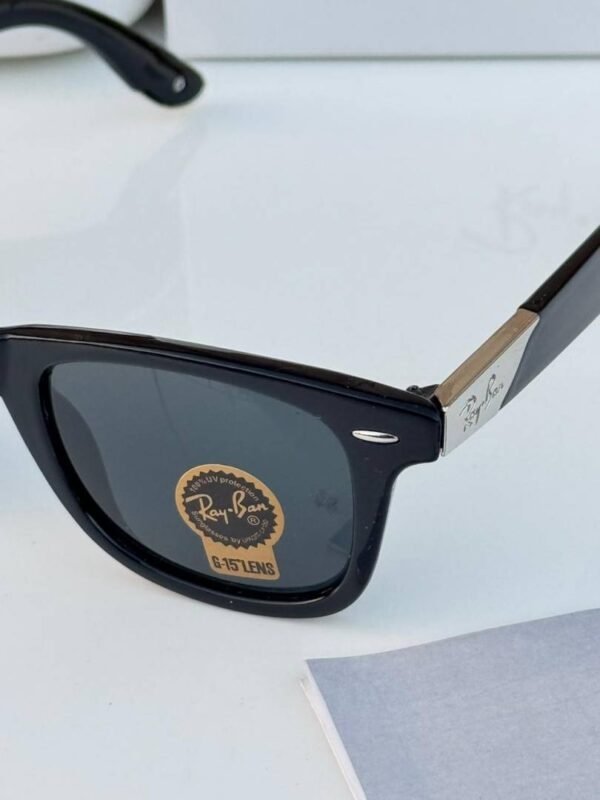 First Copy RayBan 2157 Black Silver Sunglasses