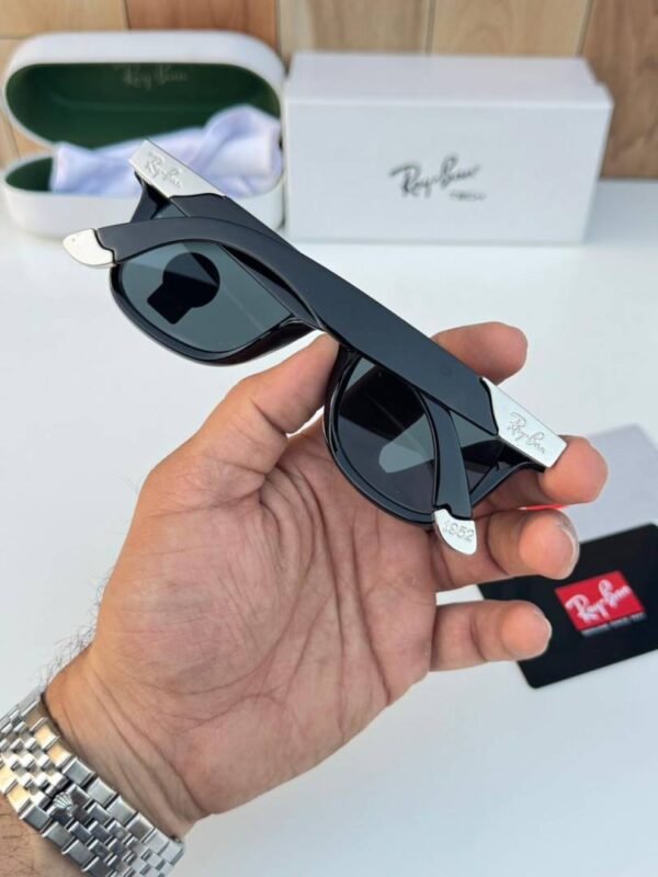 First Copy RayBan 2157 Black Silver Sunglasses