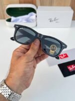 First Copy RayBan 2157 Black Silver Sunglasses