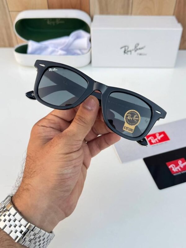 First Copy RayBan 2157 Black Silver Sunglasses