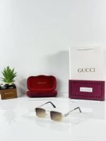 First Copy Gucci 9518 Silver Green Shade Sunglasses