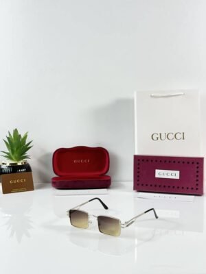 First Copy Gucci 9518 Silver Green Shade Sunglasses