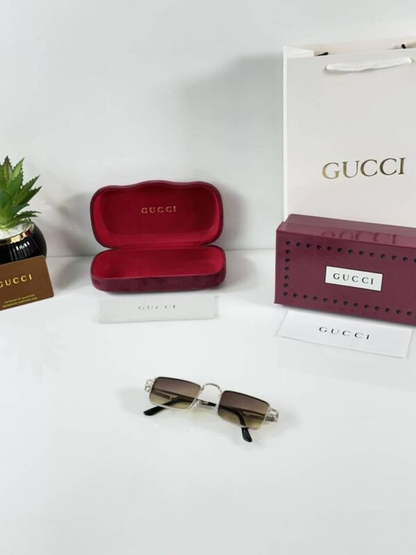 First Copy Gucci 9518 Silver Green Shade Sunglasses