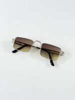 First Copy Gucci 9518 Silver Green Shade Sunglasses