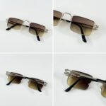 First Copy Gucci 9518 Silver Green Shade Sunglasses