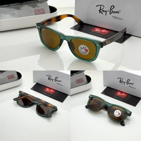 First Copy RayBan 2140 Tiger Green Brown Sunglasses
