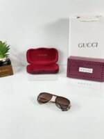 First Copy Gucci 6016 Gold Brown Sunglasses