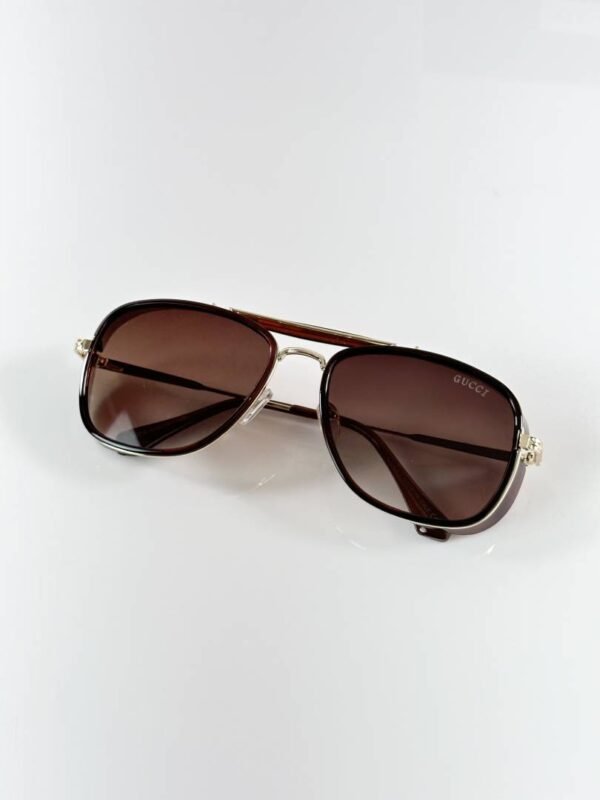 First Copy Gucci 6016 Gold Brown Sunglasses