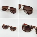 First Copy Gucci 6016 Gold Brown Sunglasses