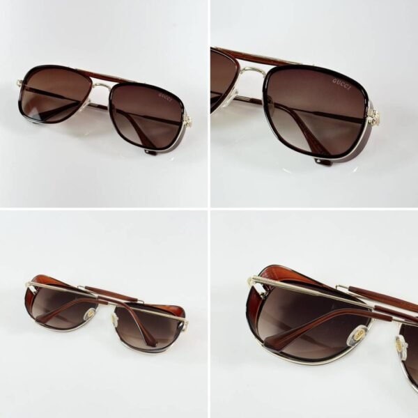 First Copy Gucci 6016 Gold Brown Sunglasses