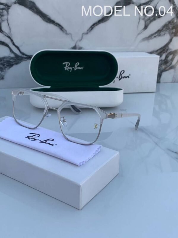 First Copy RayBan 04 White Plano Sunglasses