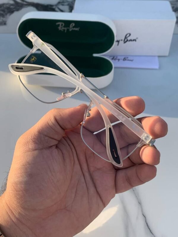 First Copy RayBan 04 White Plano Sunglasses